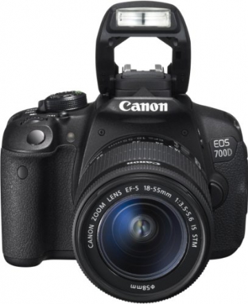 Canon EOS 700D SLR-Digitalkamera (18 Megapixel, 7,6 cm (3 Zoll) Touchscreen, Full HD, Live-View) Kit inkl. EF-S 18-55mm 1:3,5-5,6 IS STM - 1