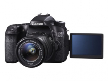 Canon EOS 70D SLR-Digitalkamera (20 Megapixel APS-C CMOS Sensor, 7,6 cm (3 Zoll) Display, Full HD, WiFi, DIGIC 5+ Prozessor) inkl. EF-S 18-55mm 1:3,5-5,6 IS STM Objektiv schwarz - 7