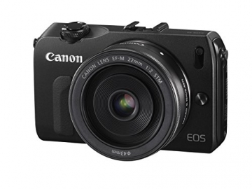 Canon EOS M kompakte Systemkamera (18 Megapixel, 7,6 cm (3 Zoll) Display, Full HD, Touch-Display) Kit inkl. EF-M 22mm 1:2 STM Pancake-Objektiv, Speedlite 90EX und Mount Adapter EF-EOS M schwarz - 3