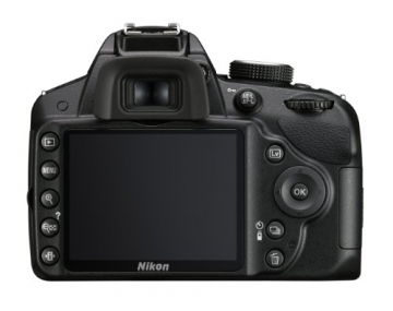 Nikon D3200 SLR-Digitalkamera (24 Megapixel, 7,4 cm (2,9 Zoll) Display, Live View, Full-HD) Kit inkl. AF-S DX 18-55 VR II Objektiv schwarz - 3