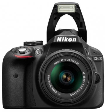 Nikon D3300 SLR-Digitalkamera Kit (24 Megapixel, 7,6 cm (3 Zoll) TFT-LCD-Display, Live View, Full-HD) inkl. AF-S DX 18-55 VR II Objektiv schwarz - 4