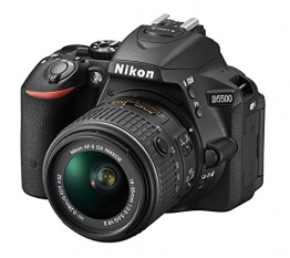 Nikon D5500 SLR-Digitalkamera (24,2 Megapixel, 8,1 cm (3,2 Zoll) Neig- und drehbares Touchscreen-Display, 39 AF-Messfelder, ISO 100-25.600, Full-HD-Video, Wi-Fi, HDMI) Kit inkl. DX 18-55 mm VR II Objektiv schwarz - 1