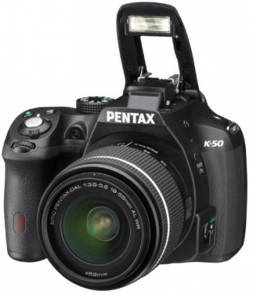 Pentax K 50 SLR-Digitalkamera (16 Megapixel, APS-C CMOS Sensor, 1080p, Full HD, 7,6 cm (3 Zoll) Display, Bildstabilisator) schwarz inkl. Objektiv DA L 18-55 mm WR - 5