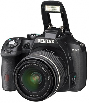 Pentax K 50 SLR-Digitalkamera (16 Megapixel, APS-C CMOS Sensor, 1080p, Full HD, 7,6 cm (3 Zoll) Display, Bildstabilisator) schwarz inkl. Objektiven DA L 18-55 mm WR & DA L 50-200 mm WR - 6